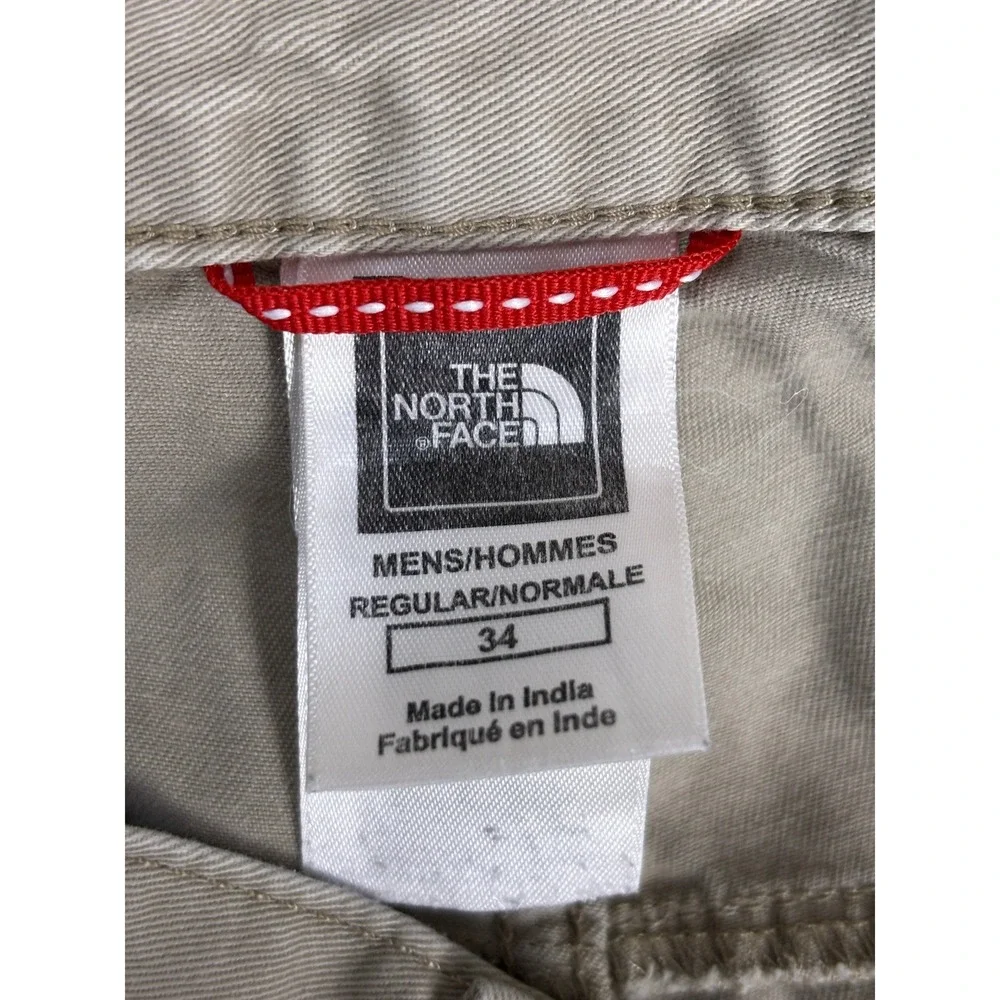 The North Face Mens Khaki Chino Shorts Size 34 Tan Cotton Outdoor Hiking